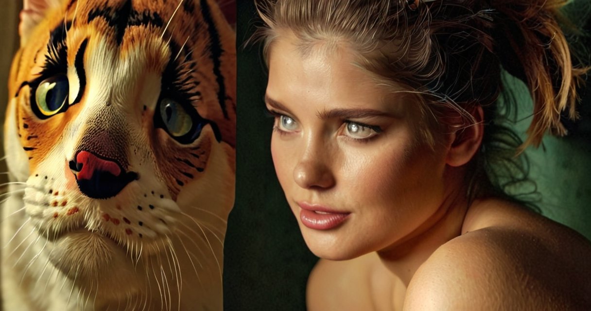Nude Pussy Cats in Artistic Portraits